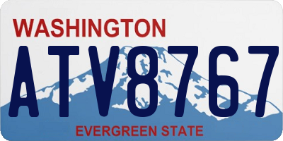 WA license plate ATV8767