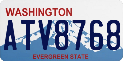 WA license plate ATV8768