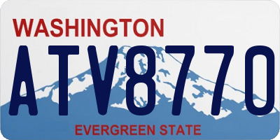 WA license plate ATV8770