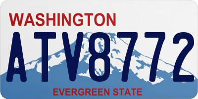 WA license plate ATV8772