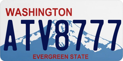 WA license plate ATV8777