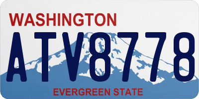 WA license plate ATV8778