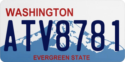 WA license plate ATV8781
