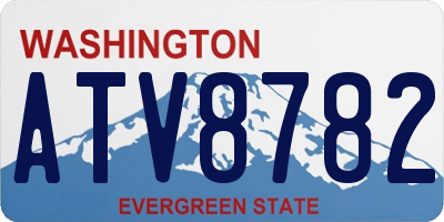 WA license plate ATV8782