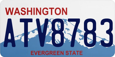WA license plate ATV8783