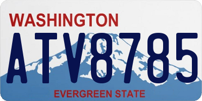 WA license plate ATV8785