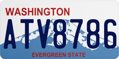WA license plate ATV8786