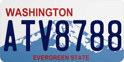 WA license plate ATV8788