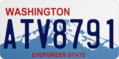 WA license plate ATV8791