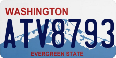 WA license plate ATV8793