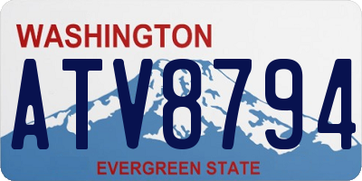 WA license plate ATV8794