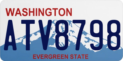 WA license plate ATV8798