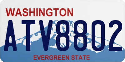 WA license plate ATV8802