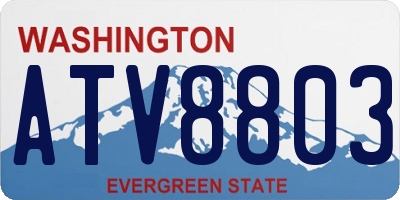 WA license plate ATV8803