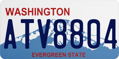 WA license plate ATV8804