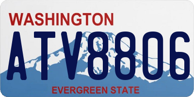 WA license plate ATV8806