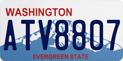 WA license plate ATV8807
