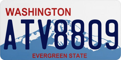 WA license plate ATV8809