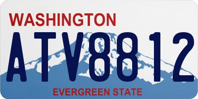 WA license plate ATV8812