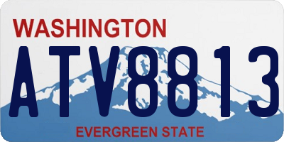 WA license plate ATV8813