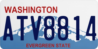 WA license plate ATV8814