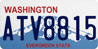 WA license plate ATV8815