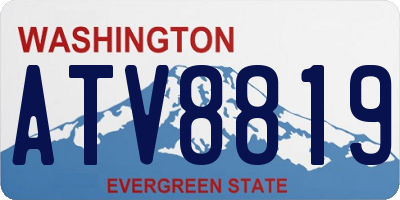 WA license plate ATV8819