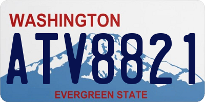 WA license plate ATV8821