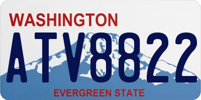 WA license plate ATV8822