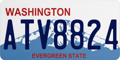 WA license plate ATV8824