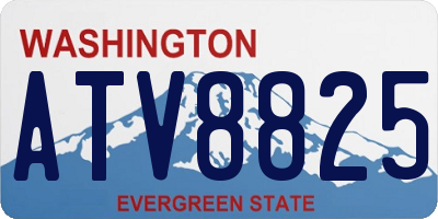 WA license plate ATV8825