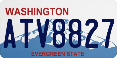 WA license plate ATV8827