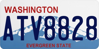 WA license plate ATV8828