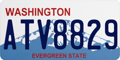 WA license plate ATV8829