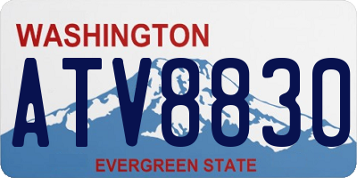 WA license plate ATV8830