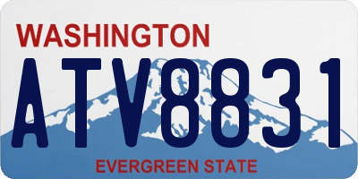 WA license plate ATV8831
