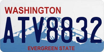 WA license plate ATV8832