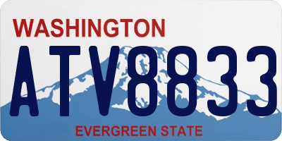 WA license plate ATV8833