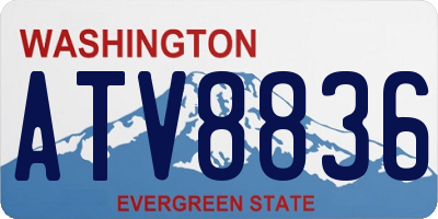 WA license plate ATV8836