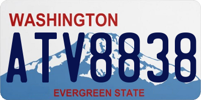 WA license plate ATV8838