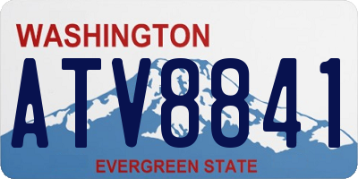 WA license plate ATV8841