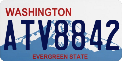 WA license plate ATV8842