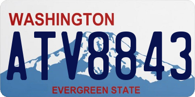 WA license plate ATV8843