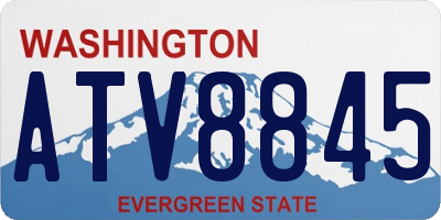 WA license plate ATV8845