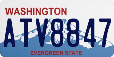 WA license plate ATV8847
