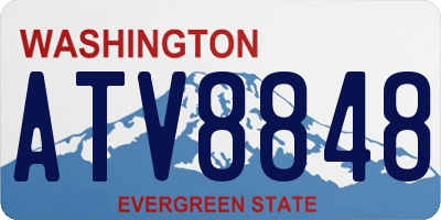 WA license plate ATV8848