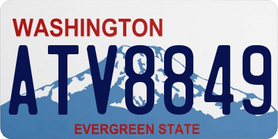 WA license plate ATV8849