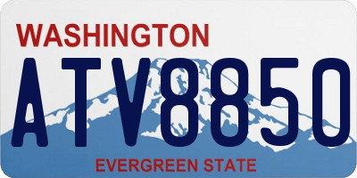 WA license plate ATV8850