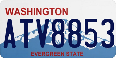 WA license plate ATV8853