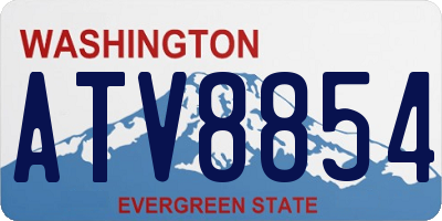 WA license plate ATV8854